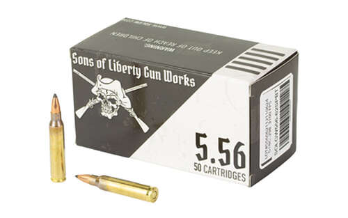 Ammunition Sons of Liberty Gun Works 556 223Rem|5.56NATO SOLGW 556NATO 62GR SPBT 50/1000